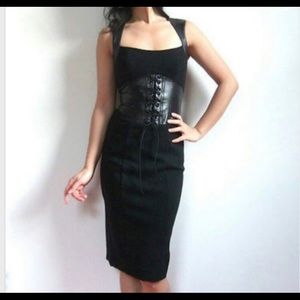 Bebe Black Corset Dress
